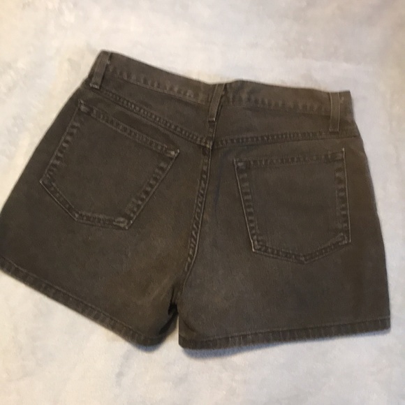 Vintage BIG ACE BRAND Black Denim Shorts Size 9 - Picture 2 of 7